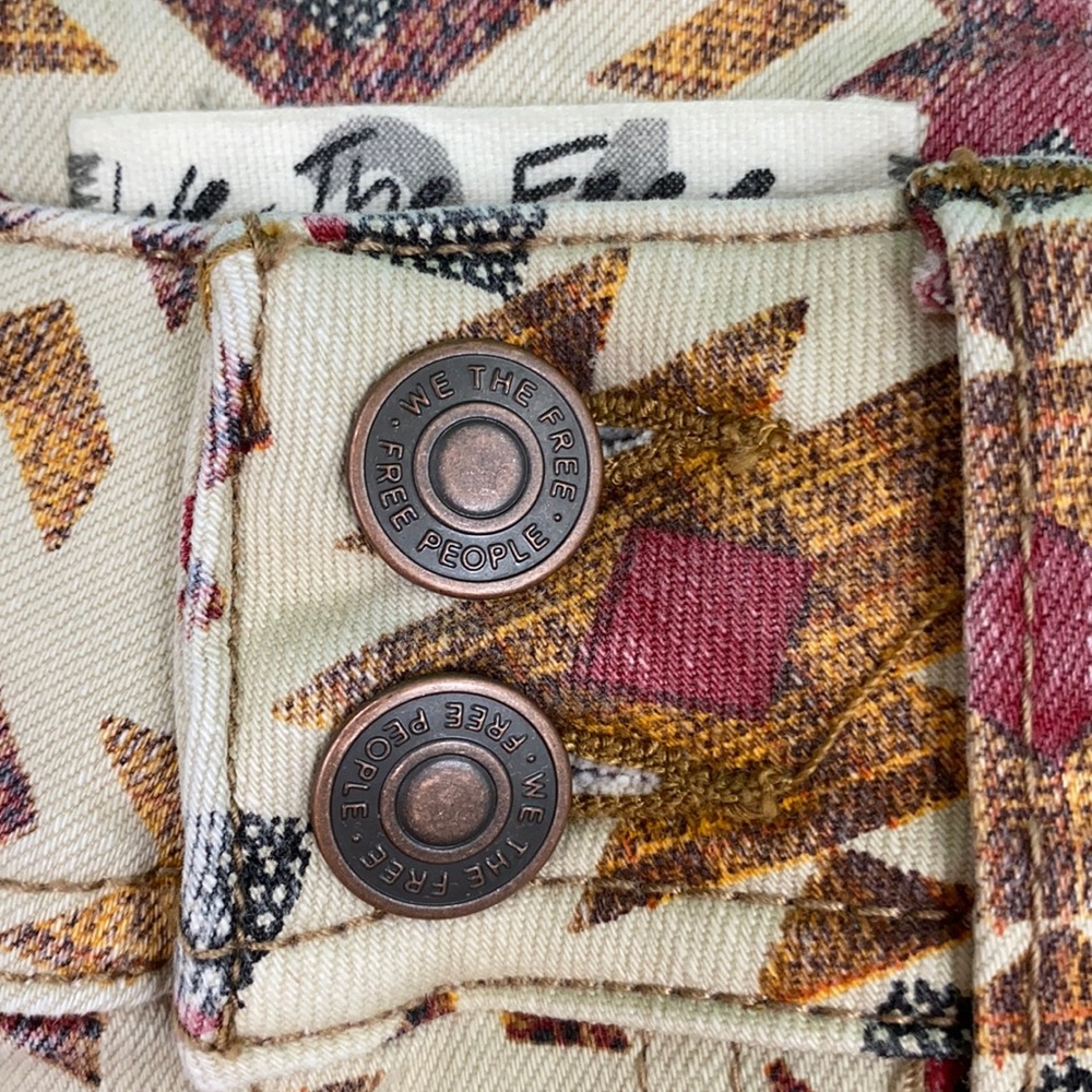 Free People Wild Child Southwest Print Skinny Jeans - Picture 8 of 14